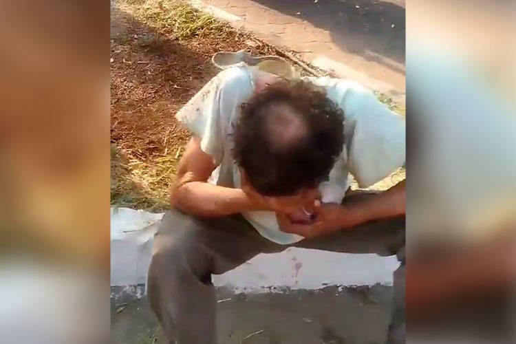 VÍDEO: morador de rua é agredido no Boa Vista por supostamente mexer com mulher