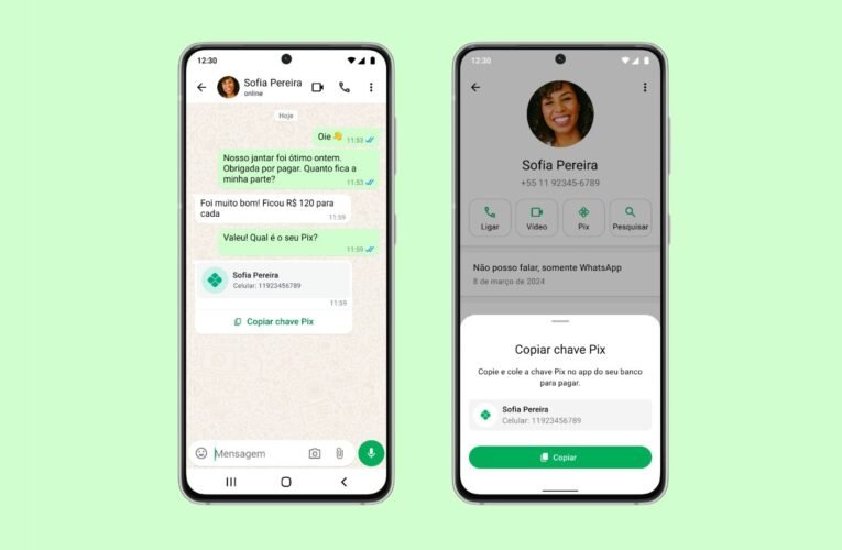WhatsApp lança atalho para chave PIX e estuda permitir transferências dentro do aplicativo